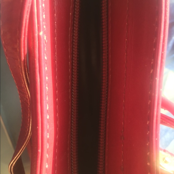 CHAUS VTG Crossbody LEATHER 90's CLUTCH Bag GORG - Picture 6 of 8